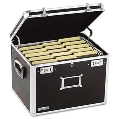 VAULTZ Vaultz VZ01008 Locking File Chest Storage Box- Letter/Legal- 17-1/2 x 14 x 12-1/2- Black VZ01008
